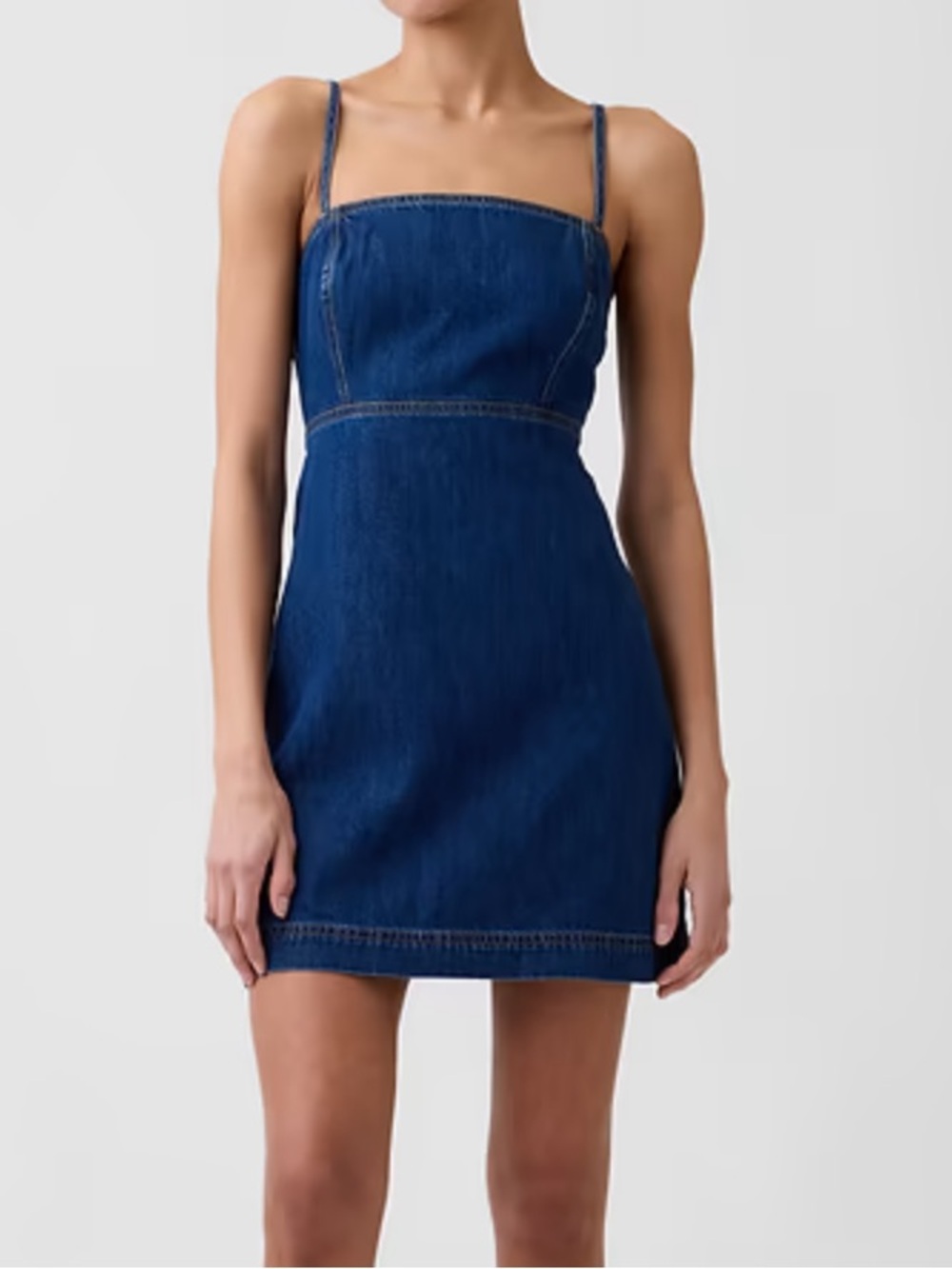 NWT Gap Denim Spaghetti Strap Dress -